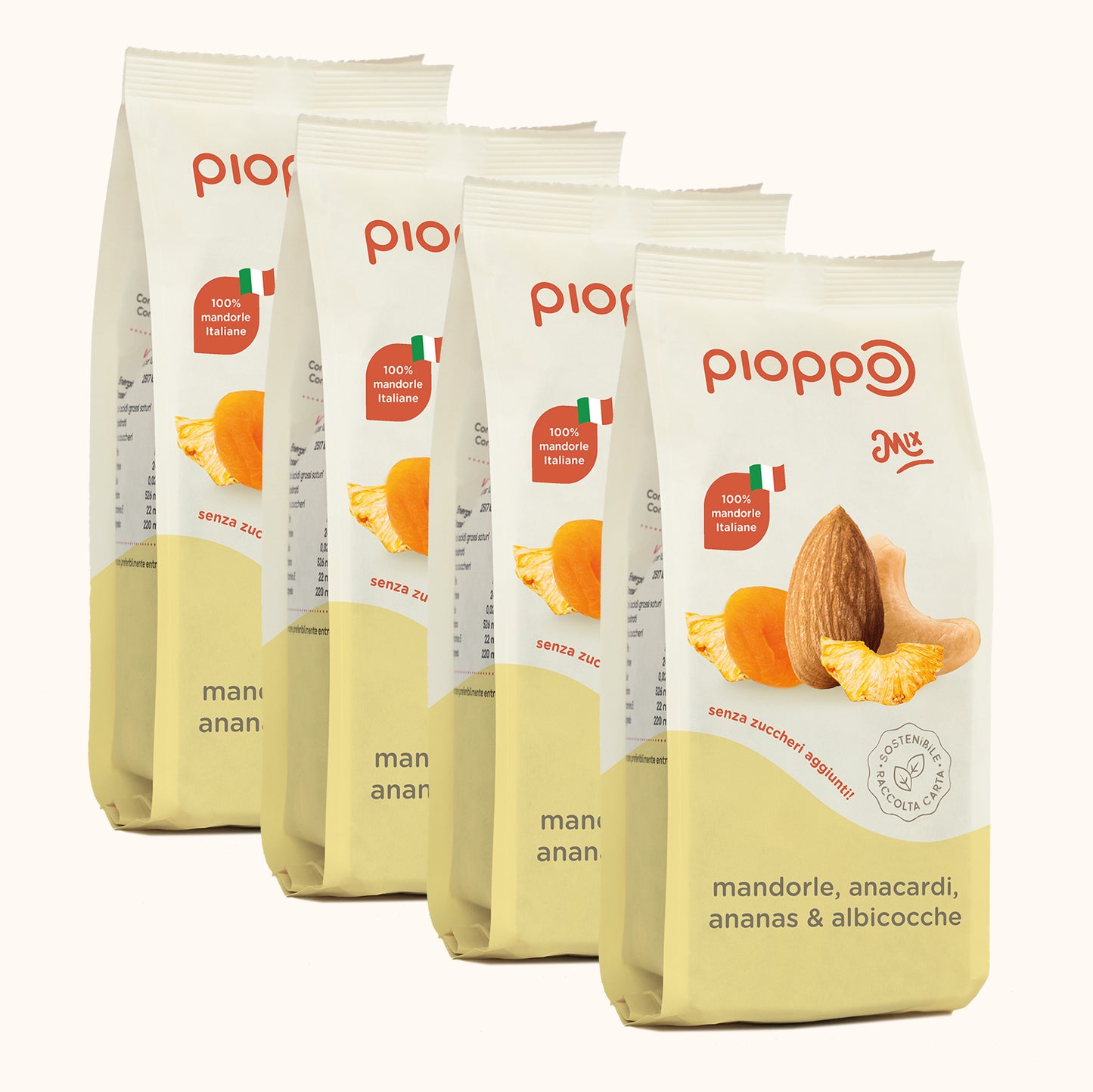 Mix Mandorle, Ananas, Anacardi & Albicocche