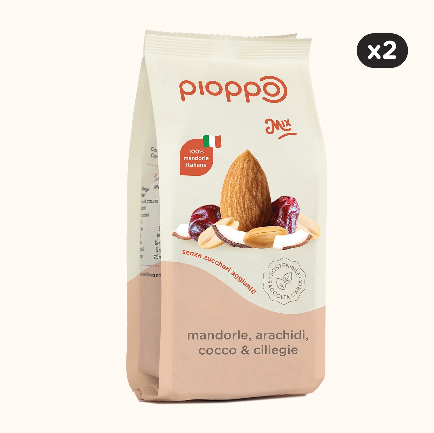 Mix Mandorle, Arachidi, Ciliegie e Cocco